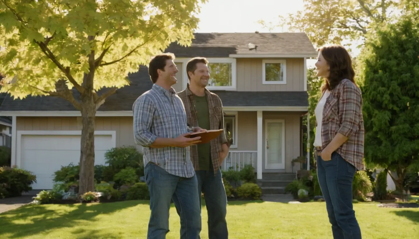 Homeowner reviewing a tree with a local provider in the Elgin area